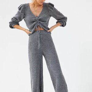 Daily Practice by Anthropologie Ruffled Knit Lounge Set